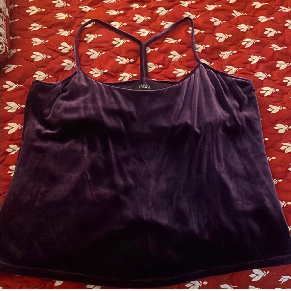 EILEEN FISHER Purple Velvet Tank